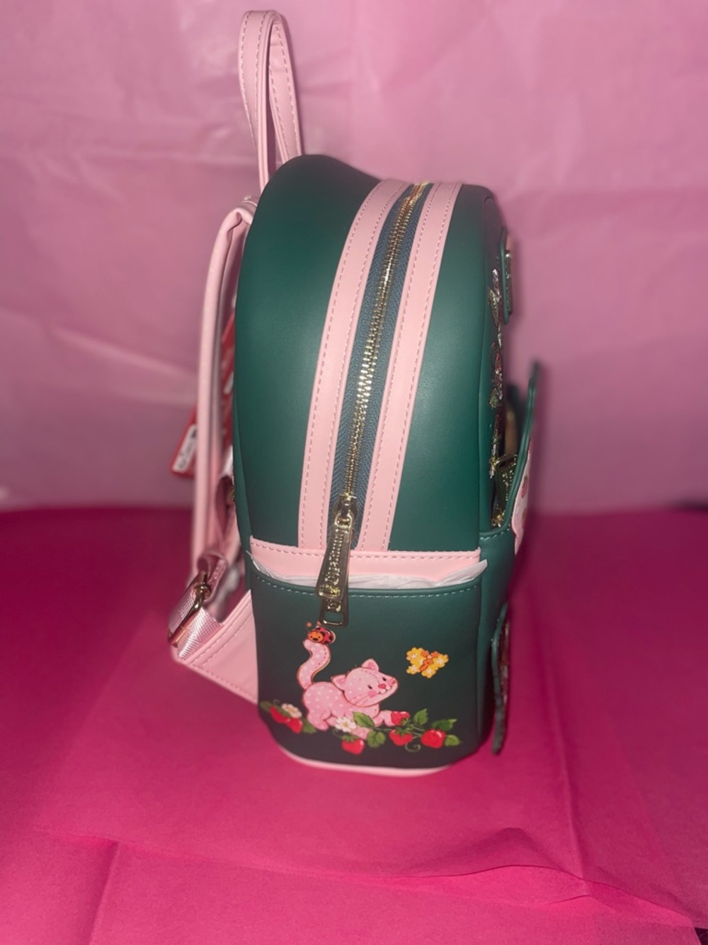 Loungefly Green & Pink Strawberry Shortcake Mini Backpack - Picture 4 of 8